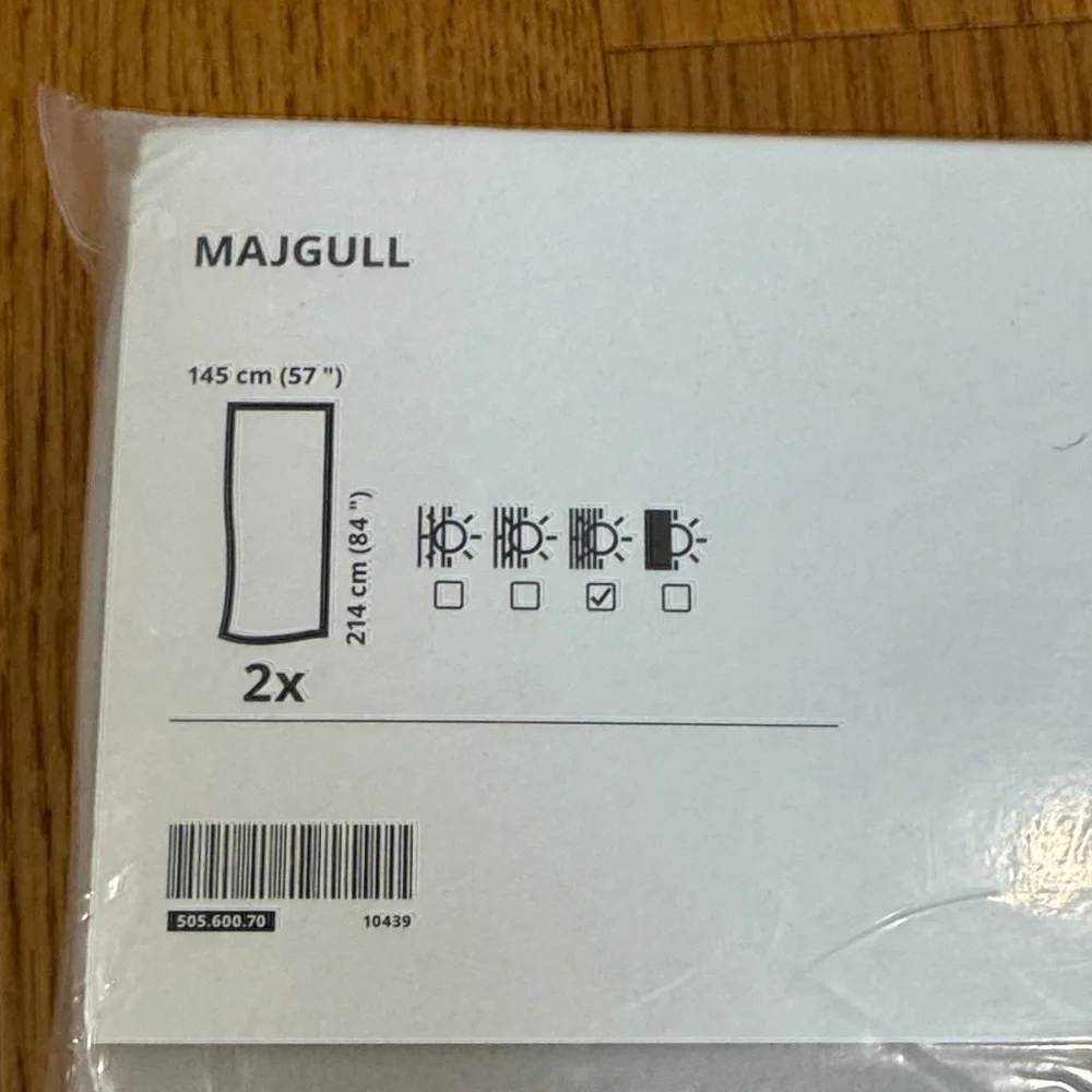 IKEA MAJGULL Blackout Curtains – Light gray/ Cream 57x84